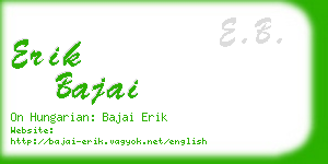 erik bajai business card